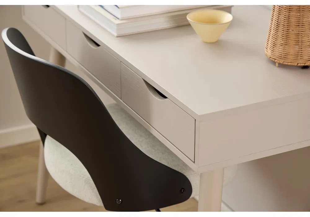 Офис стол в черен и бежов цвят Lucy – Actona