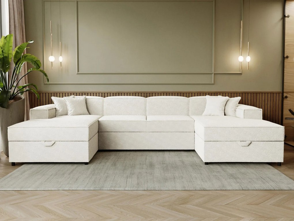 Ъглов диван Santos U-Бял