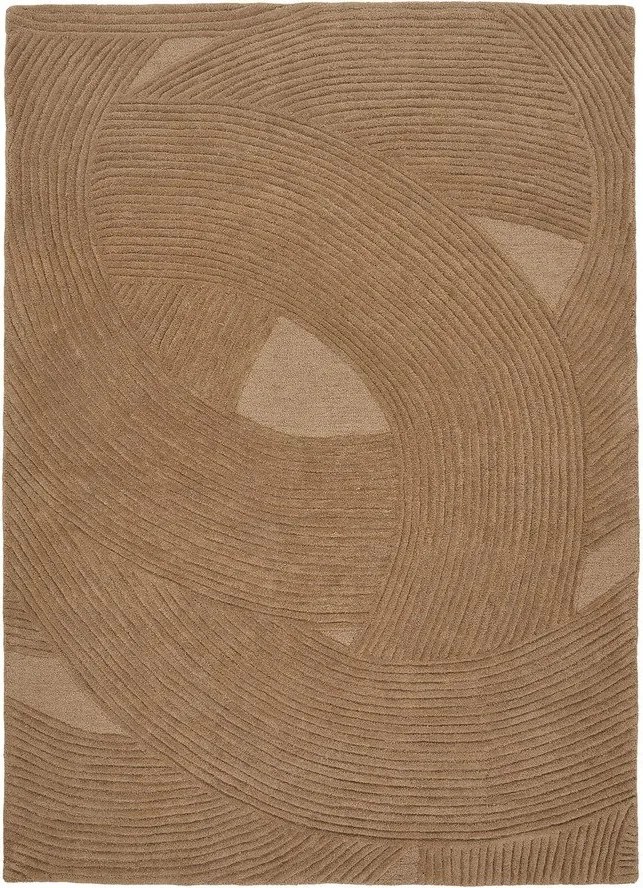 Ръчно изработен вълнен килим в тъмно естествен цвят 160x230 cm Pune – House Nordic