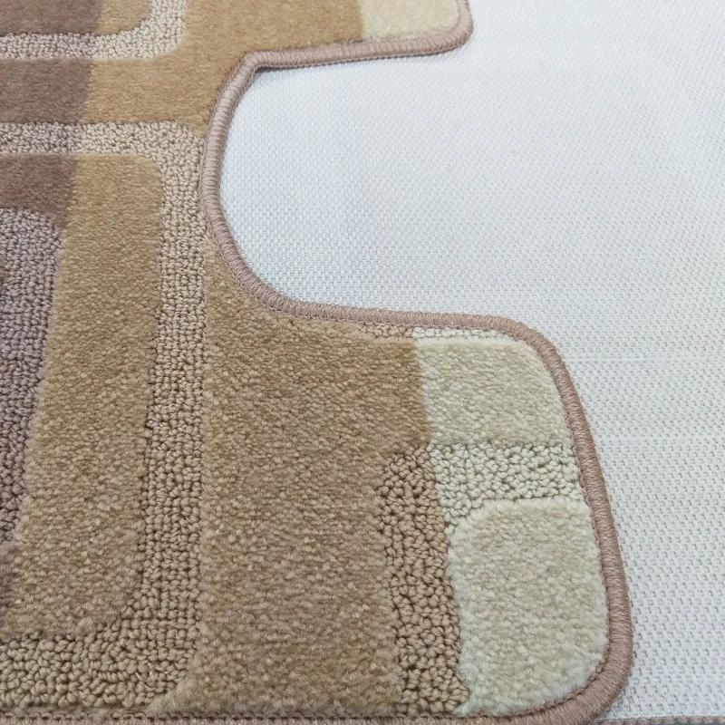 Бежови килимчета за баня с противоплъзгащо покритие 50 cm x 80 cm + 40 cm x 50 cm