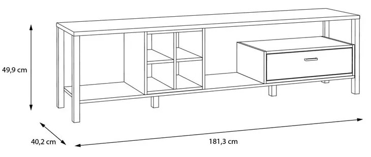 ТВ ШКАФ ХАЙ РОК 181,3/40,2/49,9 СМ