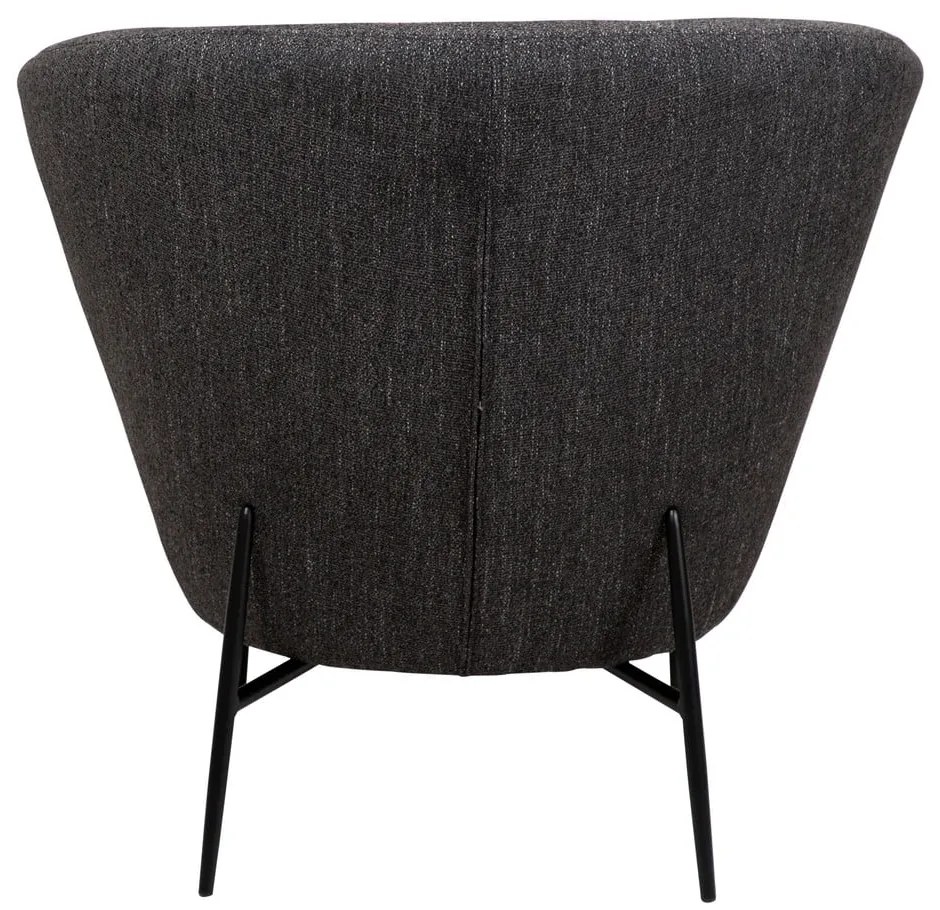 Антрацитно кресло от плат букле Orbit – DAN-FORM Denmark