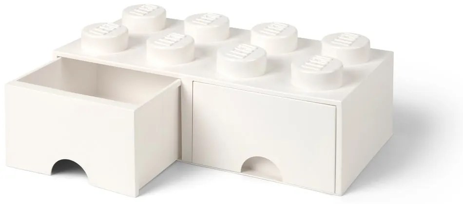 Бяла кутия за съхранение с две чекмеджета в цвят слонова кост - LEGO®