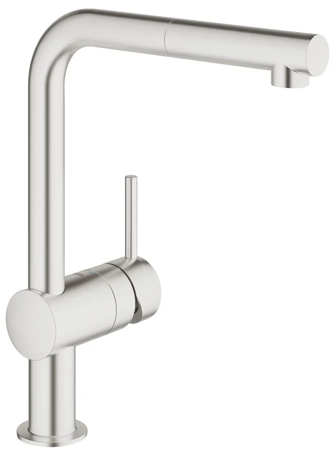 Кухненски кран Grohe Minta με σπιράλ-Glossy silver