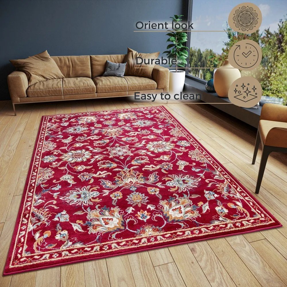 Червен килим 57x90 cm Orient Caracci - Hanse Home