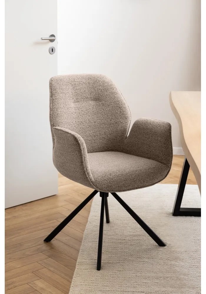 Тъмносив тапициран трапезен стол Aura – Actona