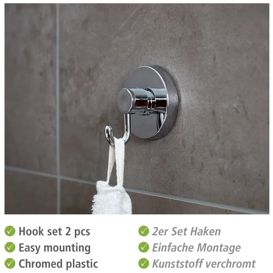 Сив самозалепващ се комплект аксесоари за баня Milazzo – Wenko