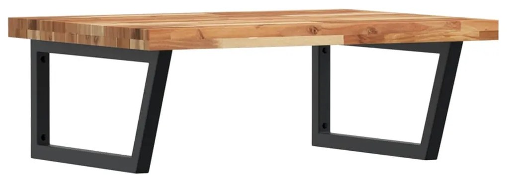 3302943 vidaXL Стенен рафт за мивка, стомана и масивно дърво акация