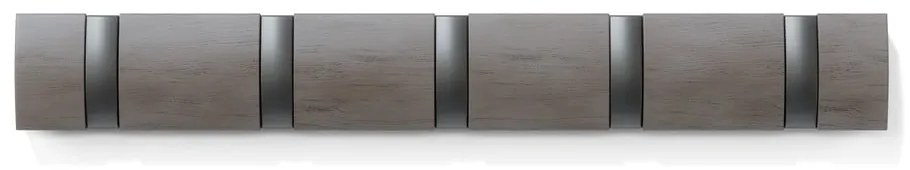 Светлосива стенна закачалка от тополово дърво Flip - Umbra