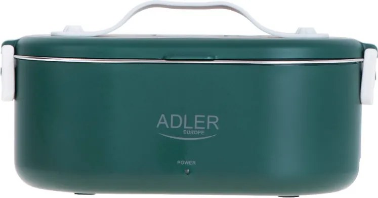 Електрическа кутия за обяд Adler AD 4505, 800 ml, До 50C, Стоманен съд за храна, Зелен