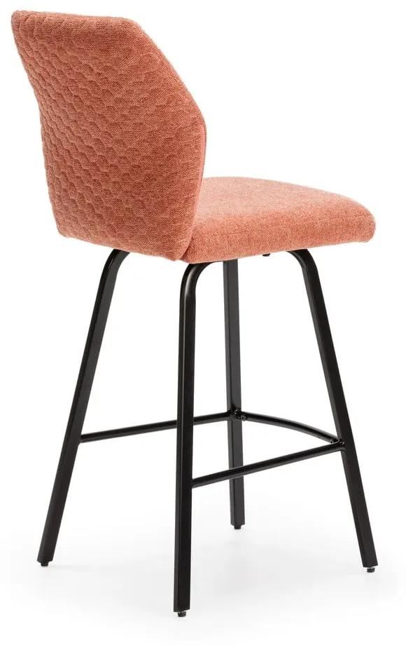 Бар столове в цвят сьомга в комплект от 4 броя 65 см Bei - Marckeric