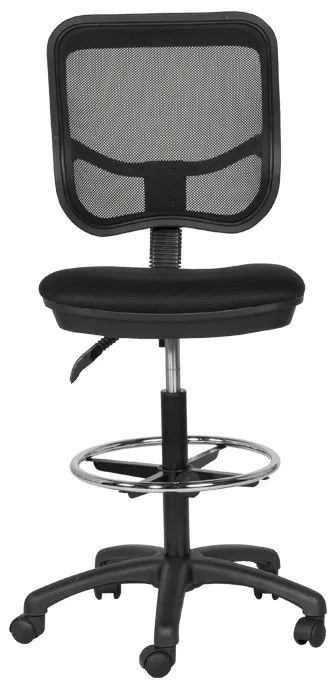 Офис стол Carmen 7552, До 90 кг, Заключване на облегалката във всяка позиция, Степенка, Черен