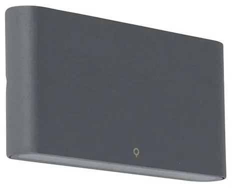 Външна стенна лампа тъмно сива 17,5 см с LED IP65 - Batt