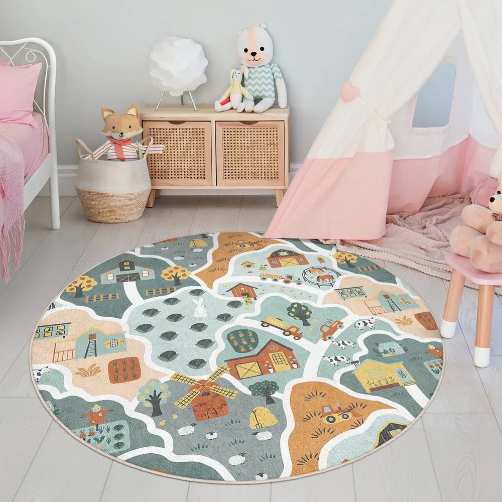 Детско килимче за игра подходящо за пране ø150 cm Farmer's Life – Mila Home