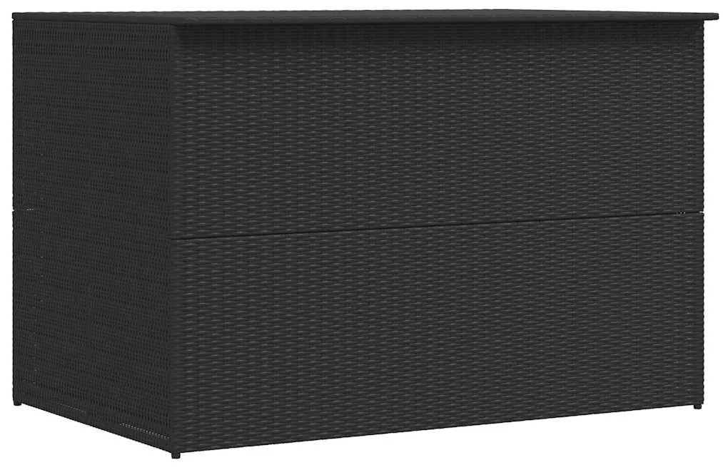 44245 vidaXL Градински сандък, черен, 150x100x100 cм, полиратан