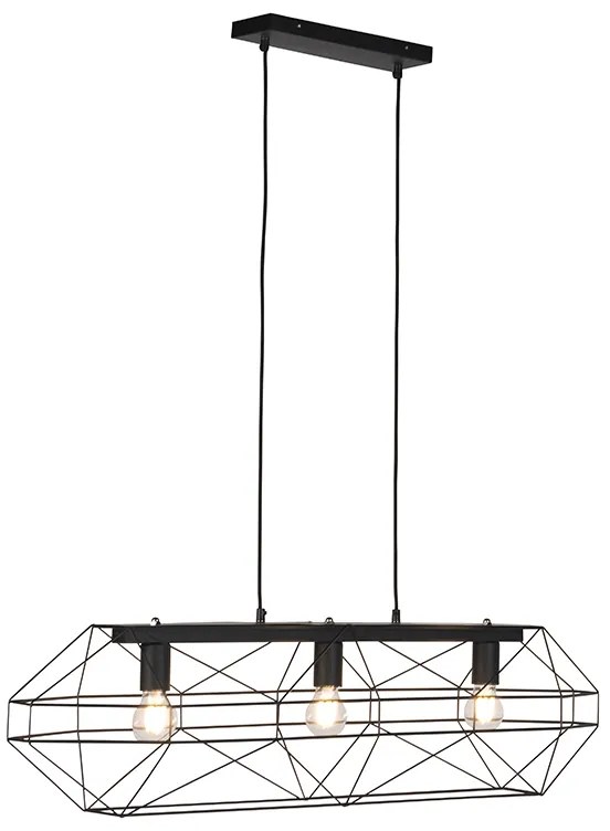 Индустриален висящ аплик черен 3-светлина - Carcass