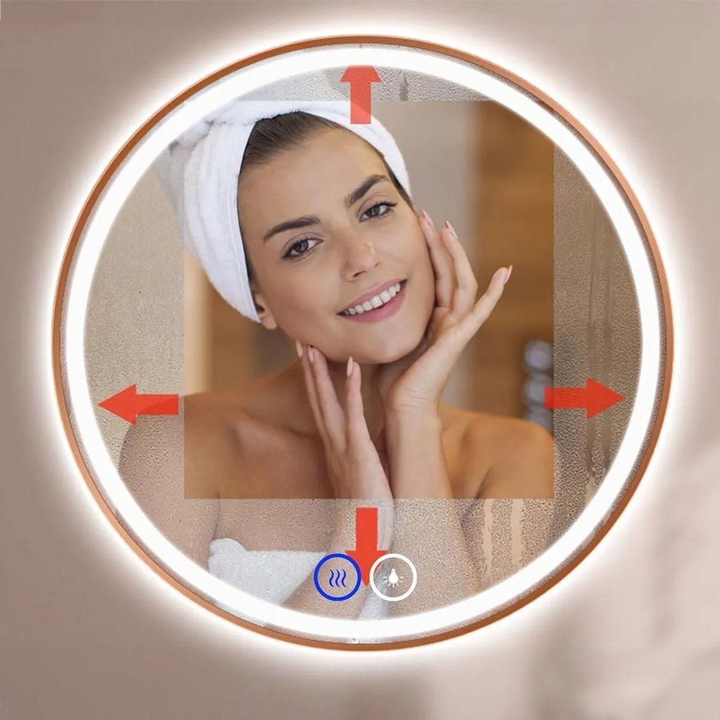 Огледало LED 100cm MMJ BRUSH COPPER