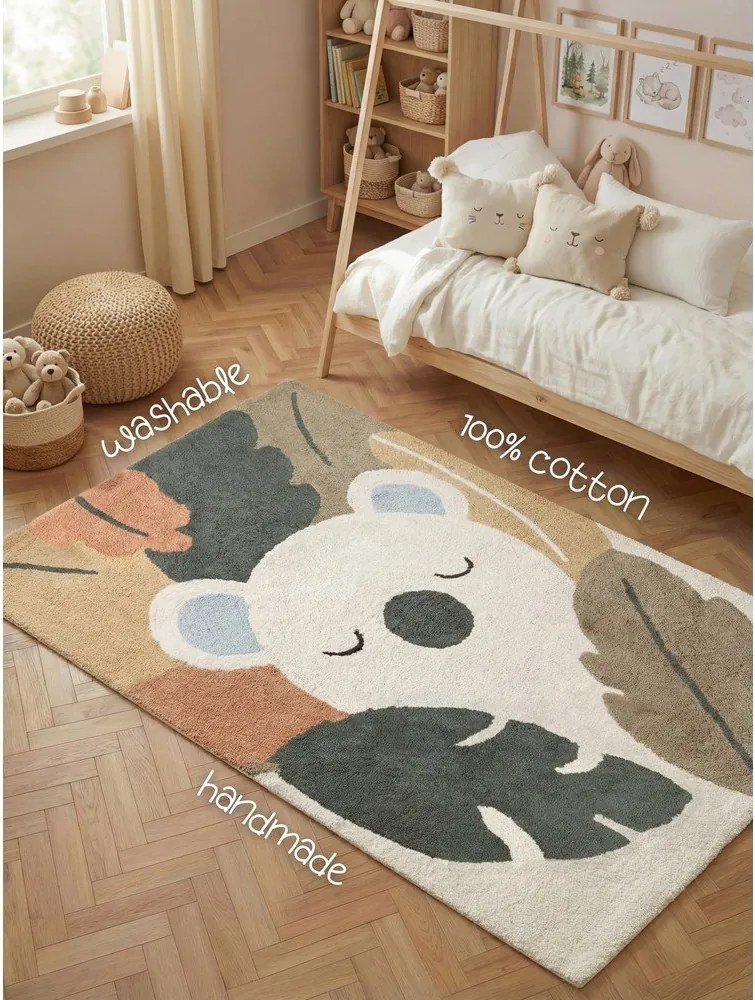 Кремав памучен детски килим подходящ за пране/ръчно изработен 140x200 cm Snuggle Rio – Hanse Home