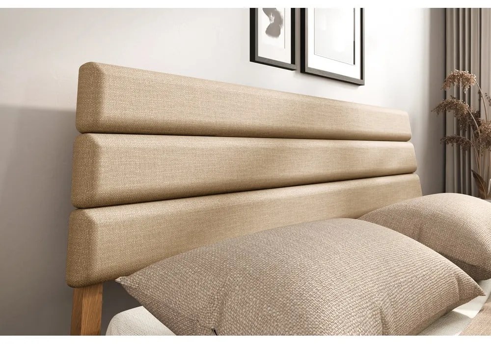 Двойно легло 180x200 cm от масивен дъб в естествен цвят Twig – The Beds