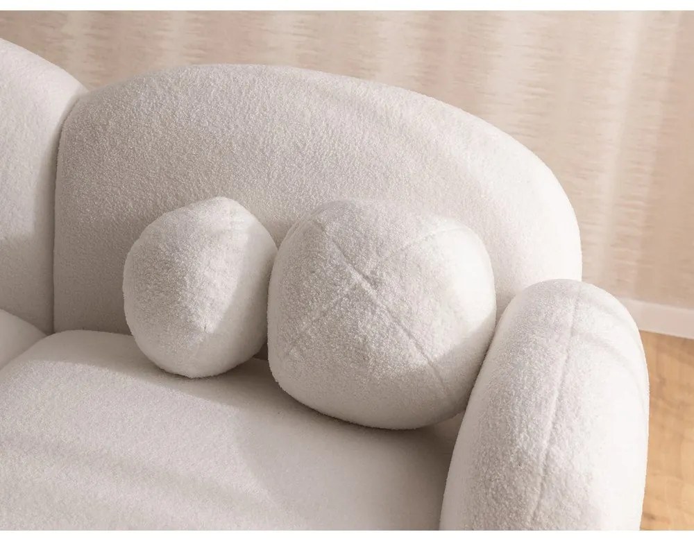 Кремав ъглов диван от букле (десен ъгъл) Orbit – Ropez