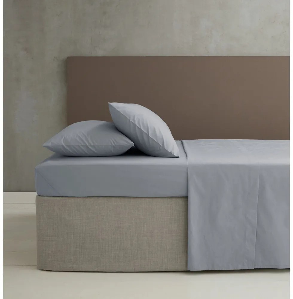 Сив еластичен чаршаф от перкал 150x200 cm Easy Iron Percale – Catherine Lansfield