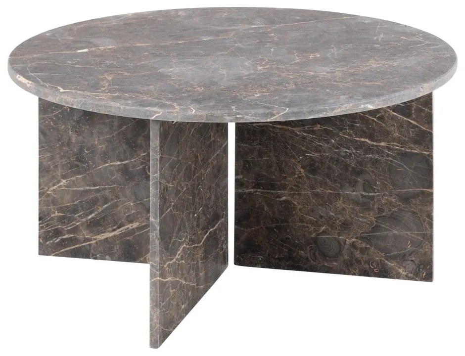 Сива мраморна кръгла масичка за кафе ø 90 cm Vega – Actona