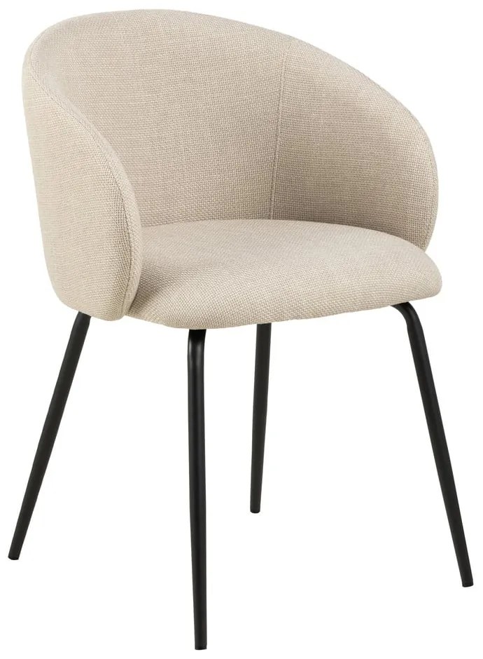 Кремави тапицирани трапезни столове в комплект 2 бр. Eleanor – Actona