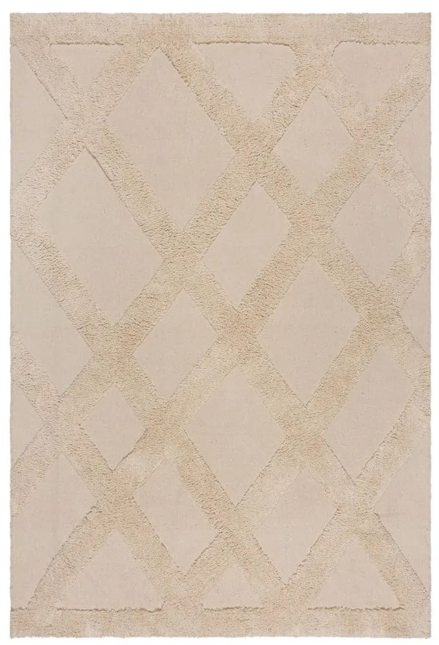 Бежов памучен килим 160x230 cm Tessa Diamond – Flair Rugs