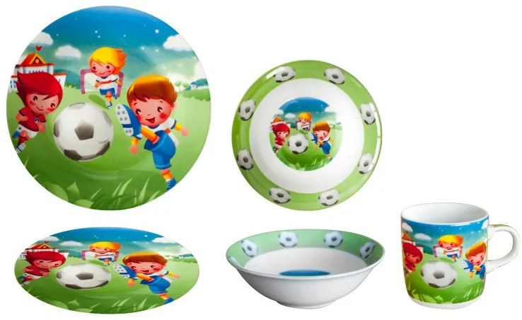 Детски сервиз за хранене 3 части - футболист (C020)