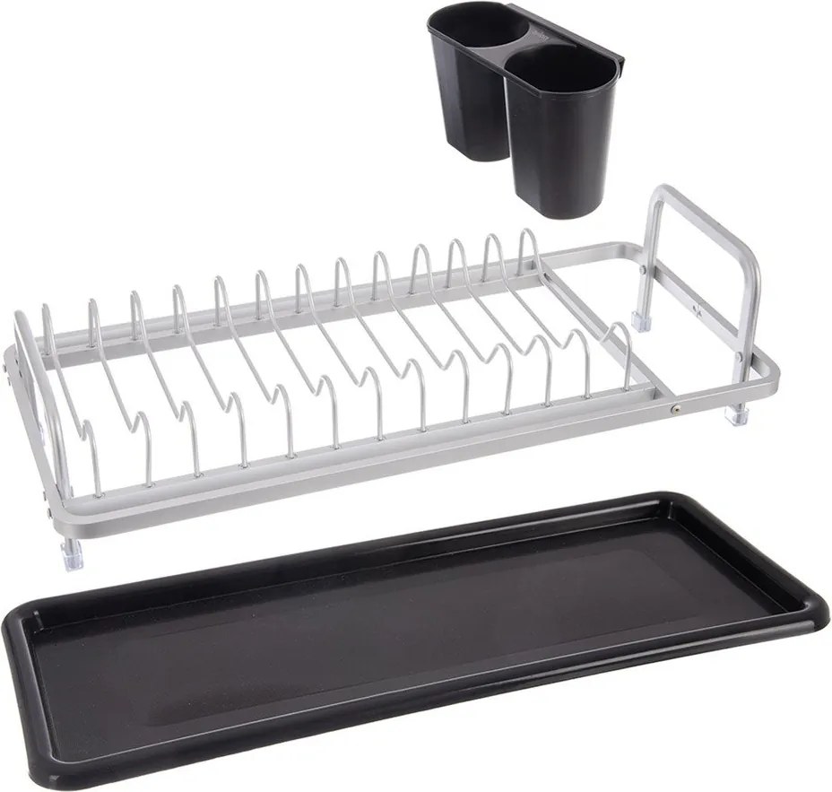 Черно-бял метална тавичка за оттичане 41,5x17 cm Deluxe – Orion