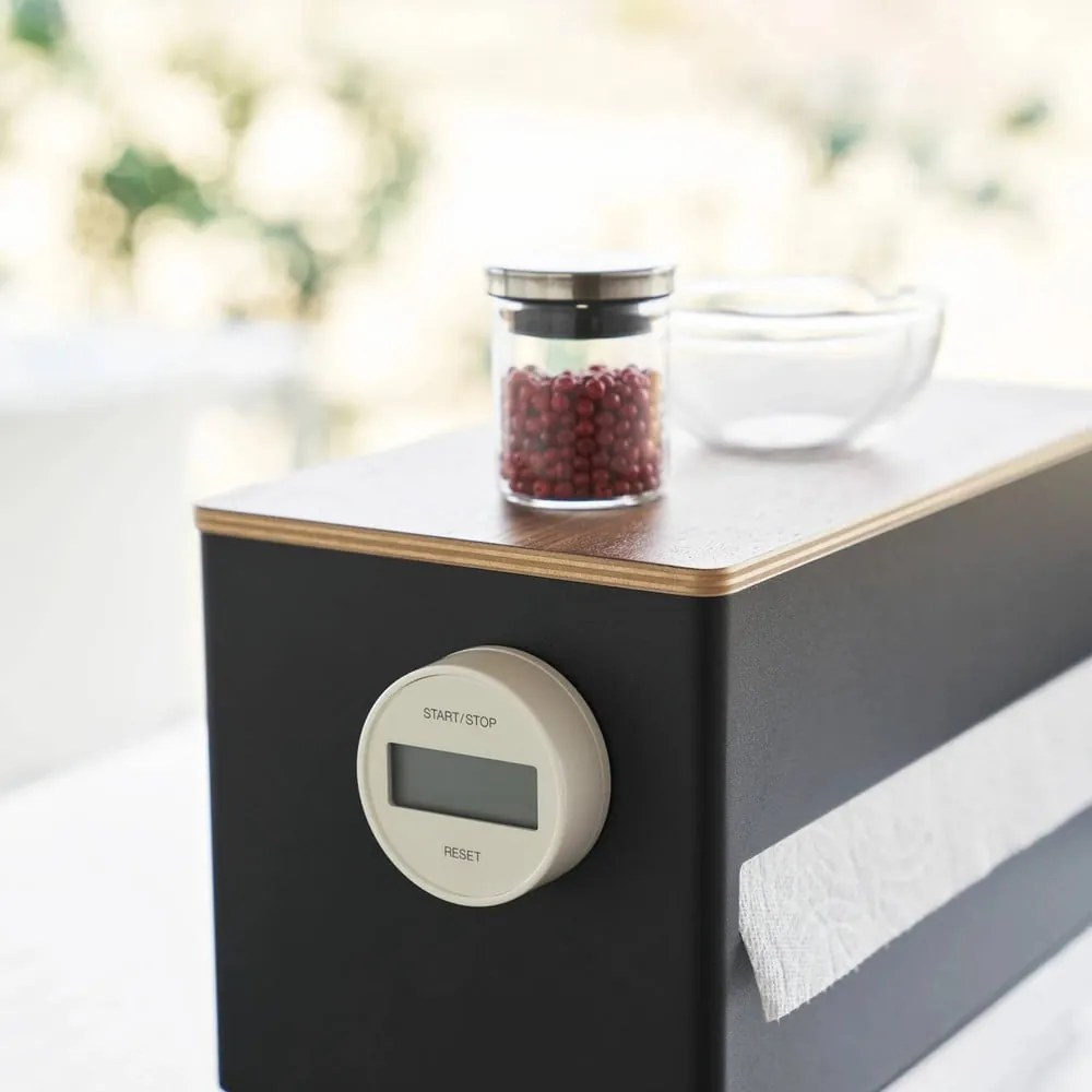 Черна метална стойка за кухненска хартия Rin – YAMAZAKI