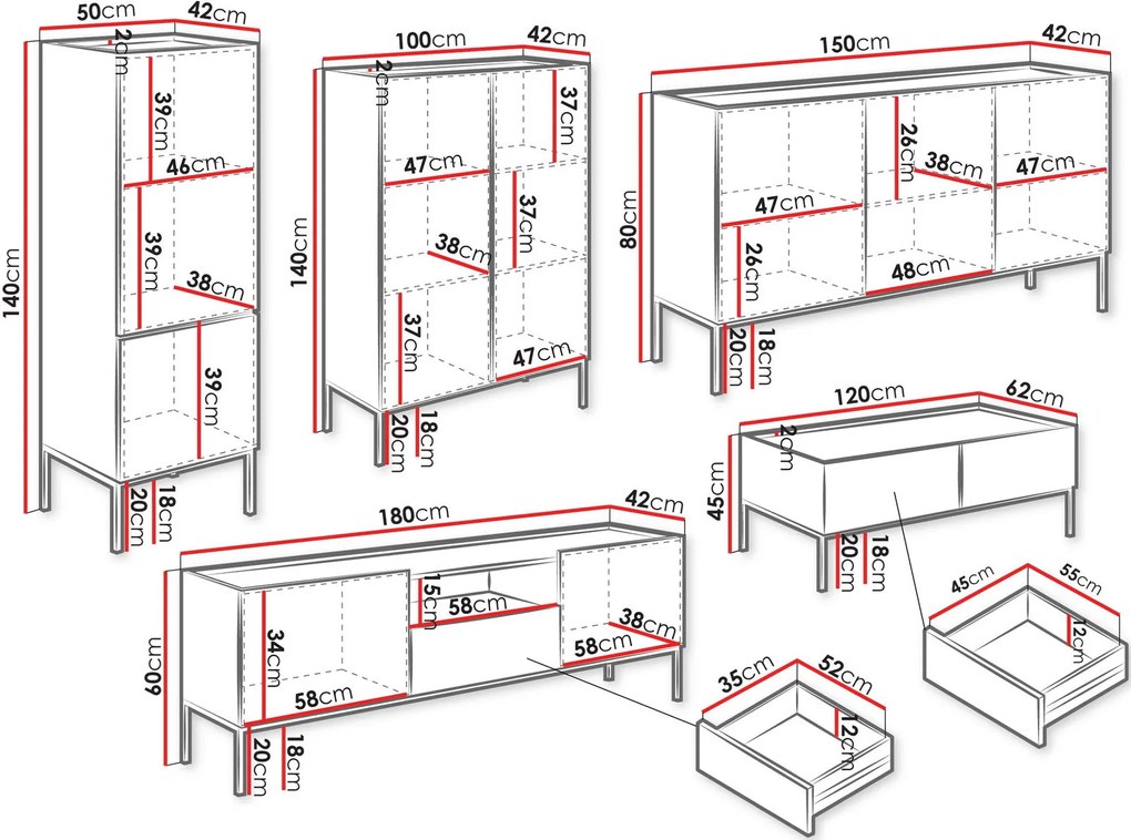 Комплект за всекидневна Como I