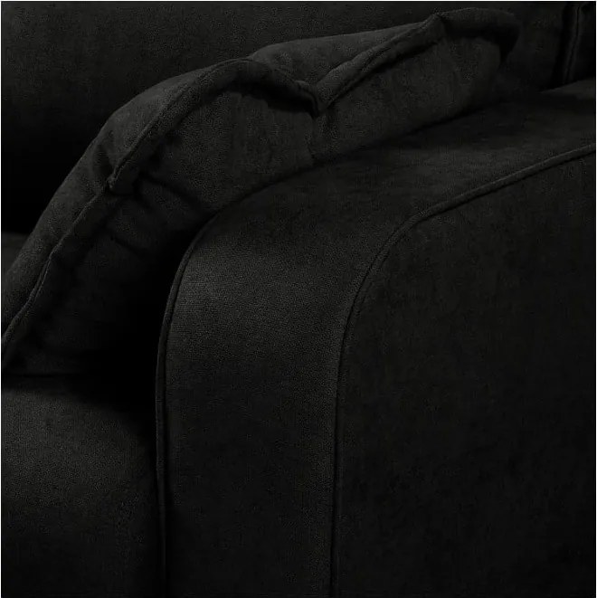 Черен ъглов диван (десен ъгъл) Beata - Ropez