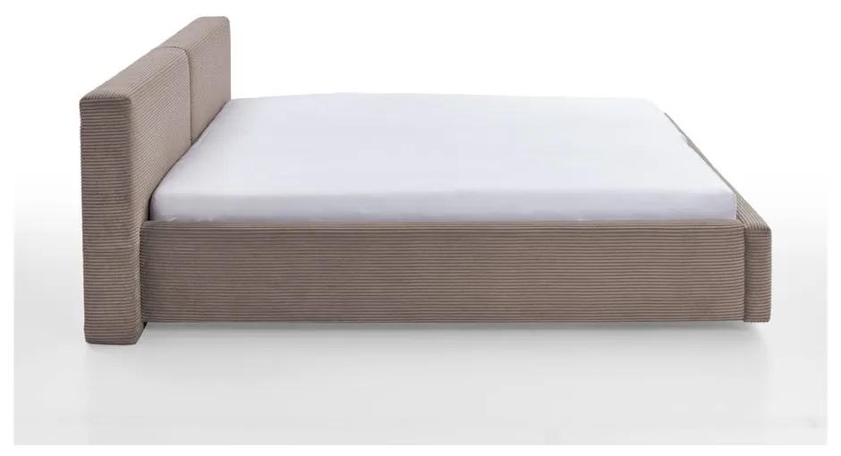 Сиво-кафяво тапицирано двойно легло 180x200 cm Cube - Meise Möbel