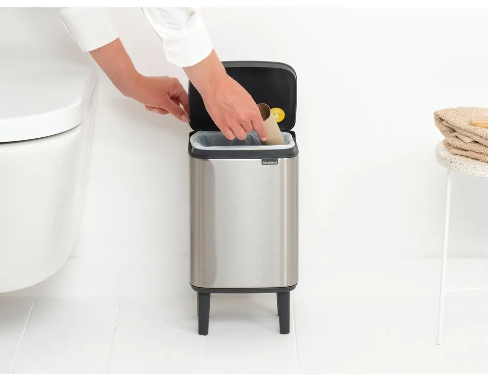 Стоманено кошче за боклук в матово сребрист цвят 4 l Bo Hi – Brabantia