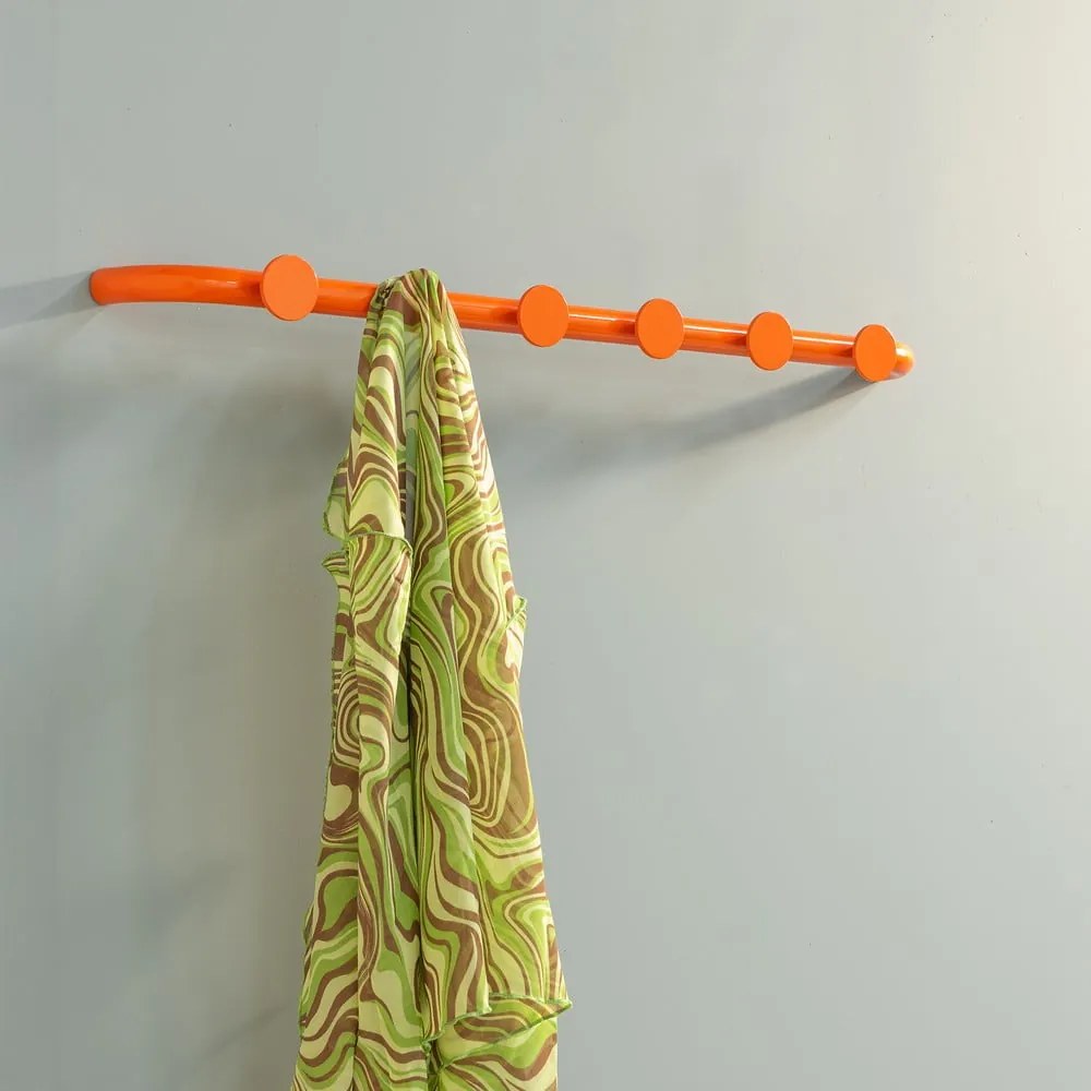 Оранжева метална стенна закачалка 75 cm Retro – Spinder Design