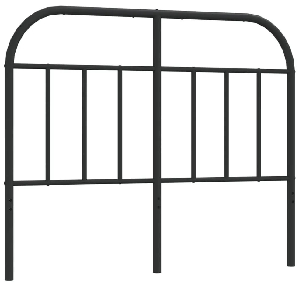 353666 vidaXL Метална резервна табла за легло, черна, 120 см