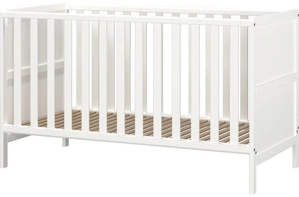 Бяло детско креватче 70x140 cm от масивна дървесина Alkmaar – Germania