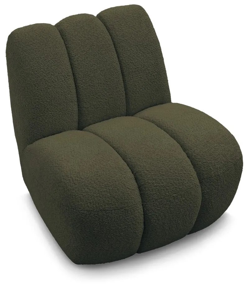 Зелено кресло от прежда с примки от букле Janissaire – Bobochic Paris