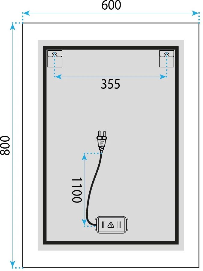 Огледало LED 60x80cm SAB-3426