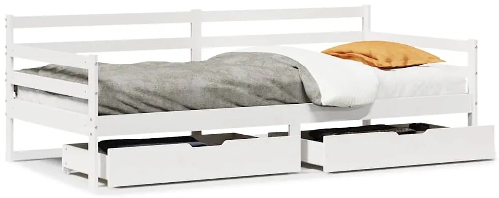 3302070 vidaXL Легло с чекмеджета, без матрак, 90x200 см, масивно дърво