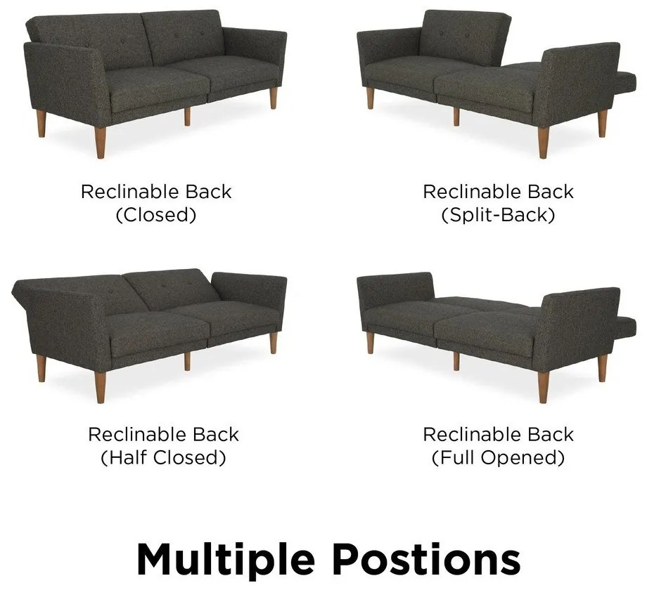 Сив разтегателен диван 205 cm Regal - Novogratz