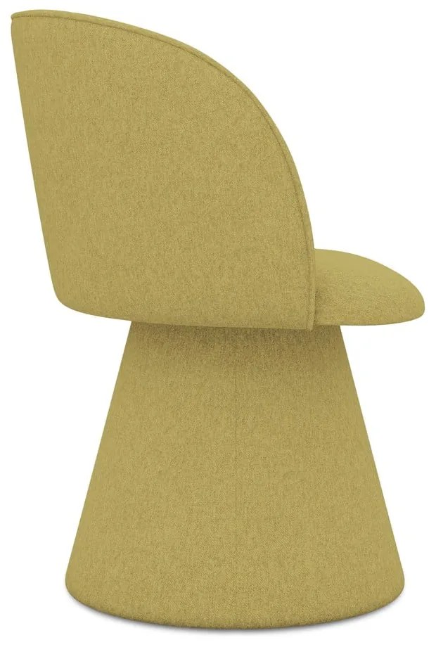 Жълт тапициран трапезен стол Maia – Makamii