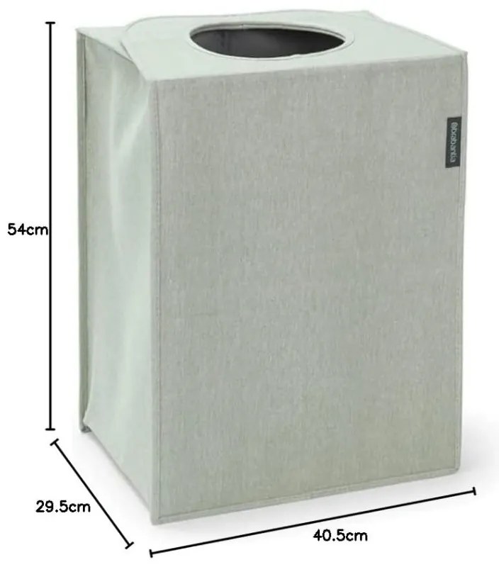 Торба за пране Brabantia 1001095, 55 л, Твърдо и отделящо се дъно, Магнитни дръжки, Зелен