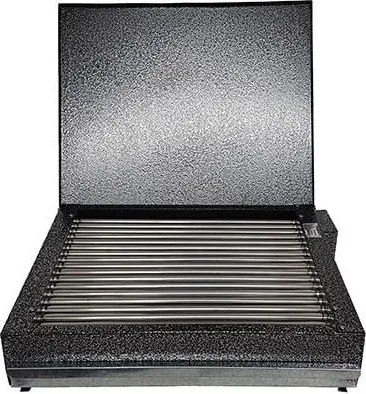 Втора ръка: Електрическа скара с капак Rubino EC-2.75, 2750W, 18 нагревателя, Тавичка, Сив