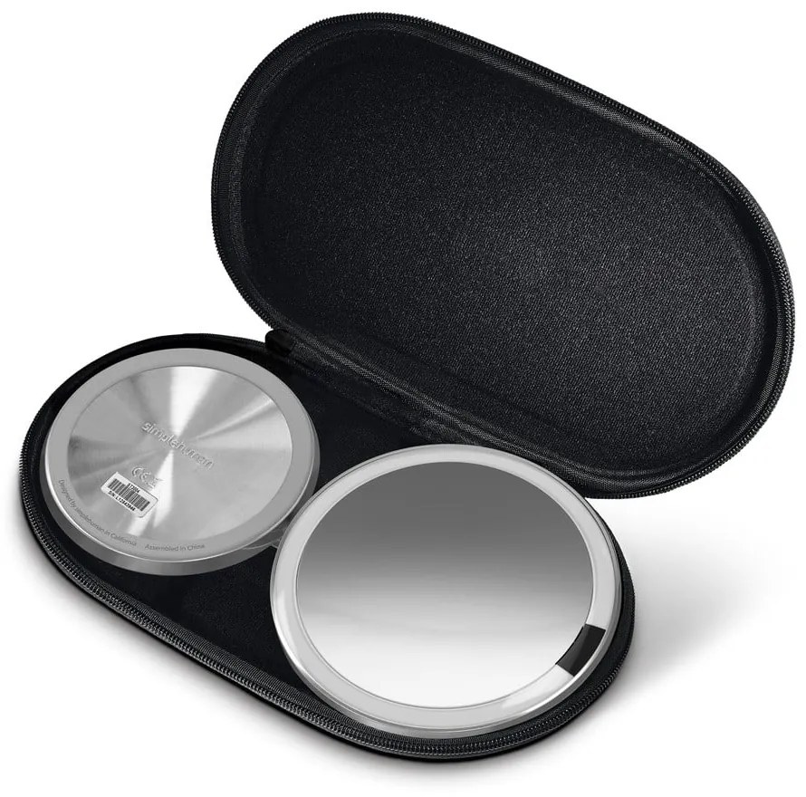 Козметично огледало със светлина/увеличително (10x) ø 12 cm Travel – simplehuman