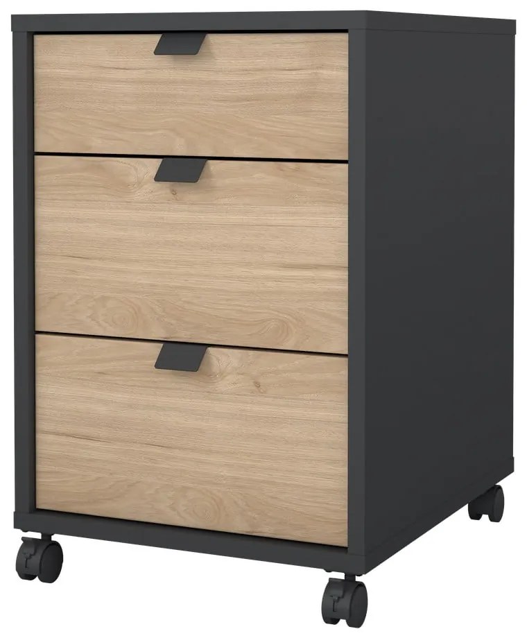 Шкаф с дъбов декор в цвят антрацит-натурален 41x61 cm Sign - Tvilum