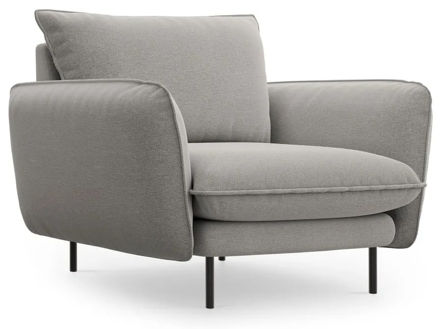 Кресло от светлосиво кадифе Vienna - Cosmopolitan Design