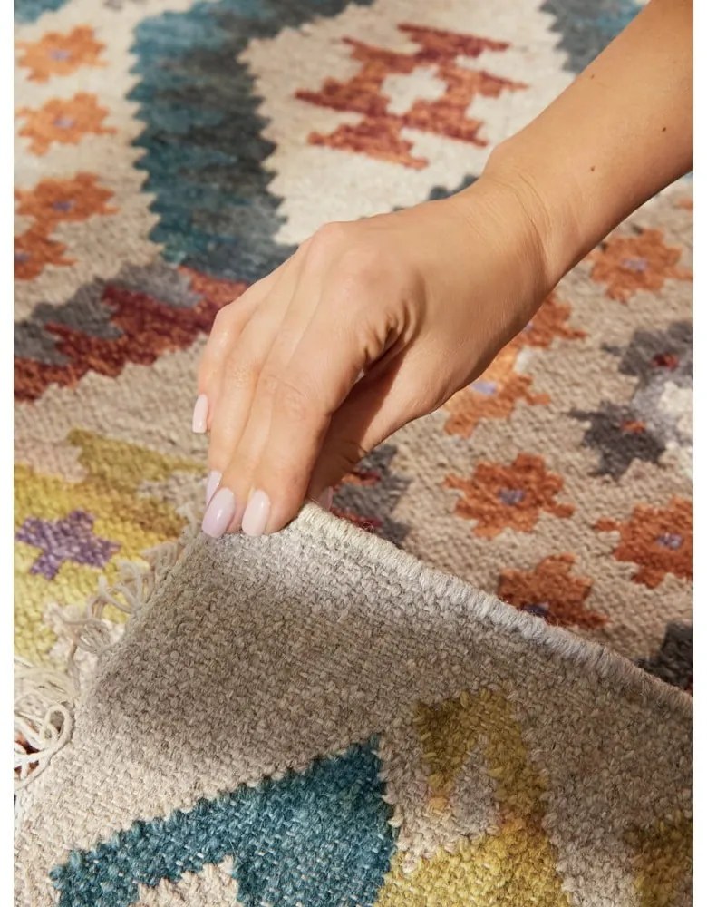 Двустранен ръчно изработен вълнен килим 160x230 cm Kamal Oasis – Nouristan