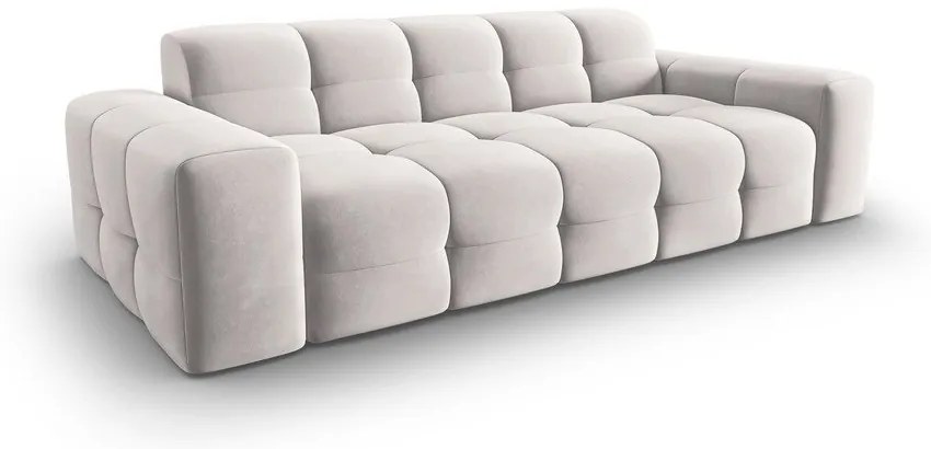 Светлосив кадифен диван 222 cm Kendal - Micadoni Home